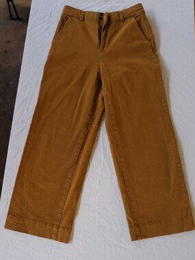 Everlane Organic Cotton Straight-Leg Pant — Mustard/Ochre — Size 10 — High Rise